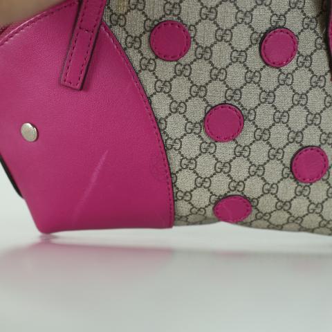 Sell Gucci GG Canvas Ladybug Bag Brown Fuchsia HuntStreet